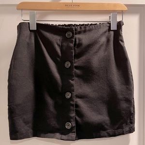 Dolls kill button front cotton skirt with elastic waist band